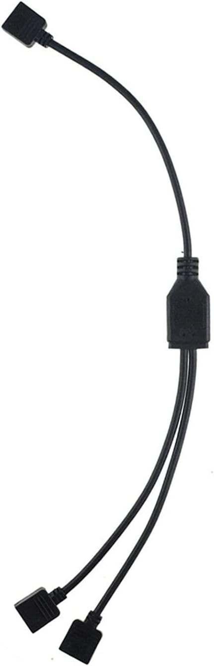 3 Pin RGB Connector 1 to 1 2 3 4 5 6 8 10 3Pin Wire Splitter Extension Cable Fit Fit Compatible Computer Fan Motherboard RGB .L-ED Light(1 to 3 30CM)