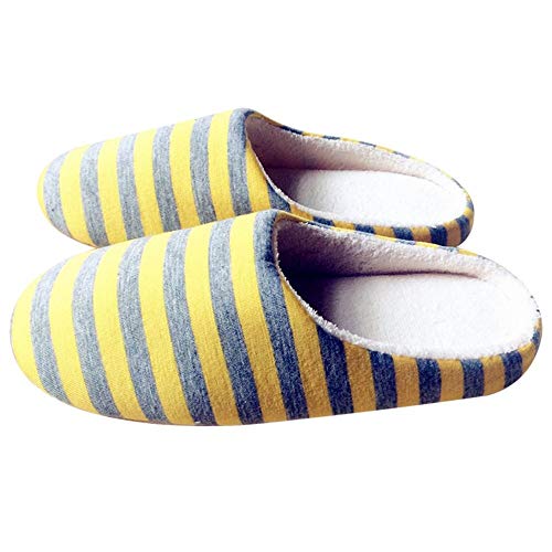 UnitedCAheart Pantufas de inverno de pelúcia macia para uso interno para casa/masculino, pantufas de