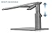 Mount-it! Adjustable Height Laptop Stand for MacBook | Ergonomic Laptop Stand Riser | Tilted Laptop Lift for MacBook Air, MacBook Pro and 11-15 inch Laptops