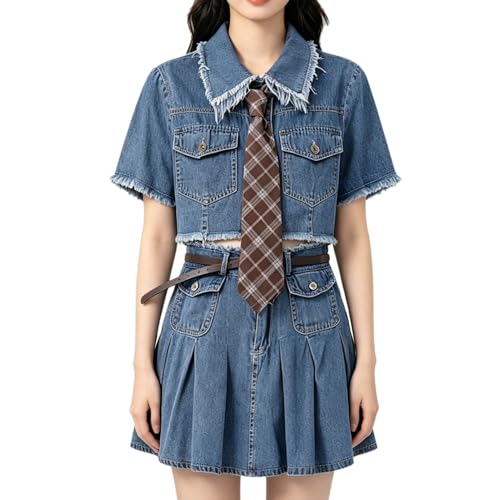 Ensemble en jean femme jupe et veste pour vos sorties décontractées