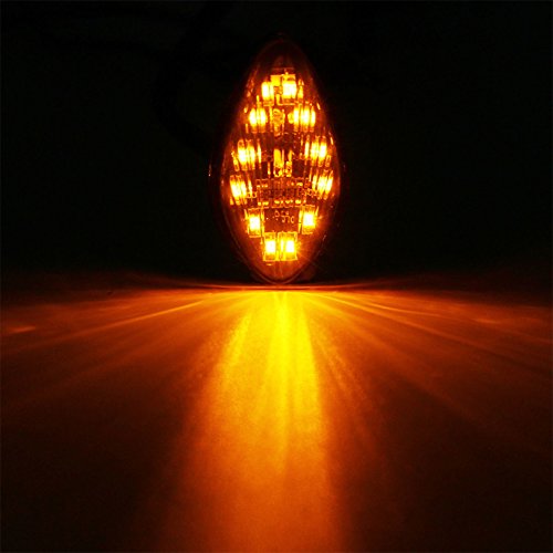 12V Heavy Duty 2 Pin Compatible Electronic Fixed Flasher Turn Signal Flasher Relay Led Turn Signals Blinkers Perfect Fit For 2014-2019 Honda Grom Front Amber Yellow Pack Of 2 #TOP4