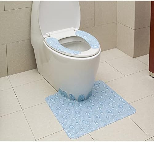 Cute Waterproof Adhesive Toilet Seat Cushion Cover - Universal Toilet Sticker Ring for Autumn and Winter
