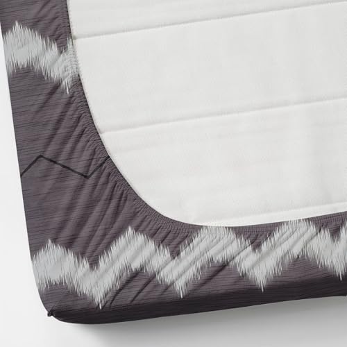 Image of KAWI Super King Glace Cotton Bed Sheet with 2 Pillow Covers fits up 8 inch Mattress for-84 inchx74 inch Size and Also fit for 78 inchx72 inchx12 inch -Dark Gery Floral Print 200TC