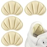 Femeng 4 Pcs Back of Heel Cushion Inserts, Soft Heel Pads for Shoes, Adhesive Heel Guards Liners for Loose Shoes Too Big Boots, Heel Grips Inserts for Women Men Improve Shoe Fit
