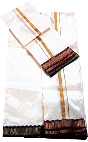 Art Silk Dhoti Vesti Mundu India Ethnic Dress 1