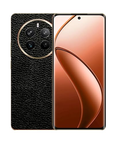 Image of Compatible with Realme 12 Pro Plus 5G / 12 Pro+ 5G Skin Sticker /Vinyl wrap /Protective Film Mobile Skin Black Leather by Candeal Mizhan (only Back)