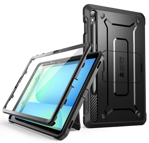 SUPCASE for Samsung Galaxy Tab S10 FE 10.9 inch Case with Stand (Unicorn Beetle Pro) [Built-in Screen Protector & S Pen Holder] Full-Body Heavy Duty Rugged Tablet Cover for Tab S10 FE 2025 Black