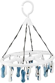 culiclean Dryer with 16 Soft Clip Pegs (white with Pegs blue-yellow-green-pink)