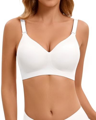 SERSARY Damen BH Große Größen Komfort Vollschalen Entlastungs BH Ohne Bügel Klassische BHS für Große Brüste Starker Halt Schalen Bra mit Verlängerte Soft Bügelloser Glatter Bralette,Weiß,L SERSARY Damen BH Große Größen Komfort Vollschalen Entlastungs BH Ohne Bügel Klassische BHS für Große Brüste Starker Halt Schalen Bra mit Verlängerte Soft Bügelloser Glatter Bralette,Weiß,L