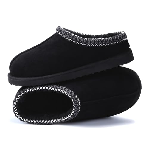 Image of Women's Slippers Fuzzy Cozy Short Ankle Shoes Indoor and Outdoor Mules Furry Warm House Slippers for Woman Cute Fluffy Clogs