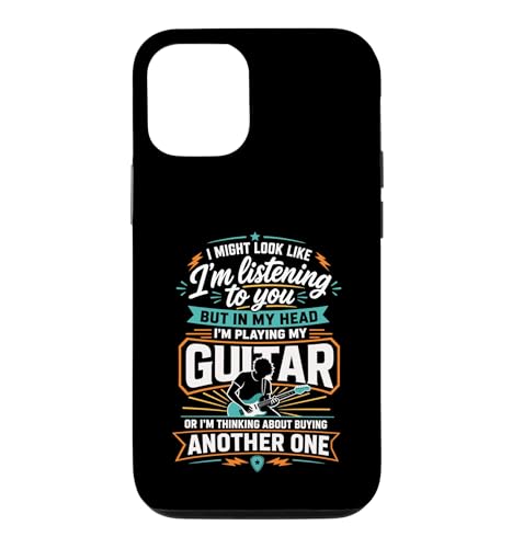 I Look Like Listening But In My Head I Am Play My Guitar �X�}�z�P�[�X iPhone 12/12 Pro �p