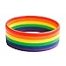 SHOPANTS Bracelet d'amitié arc-en-ciel en silicone - Bracelet d'amitié Gay Lesbien - Respectueux de l'environnement - Unisexe - Pour femme et homme