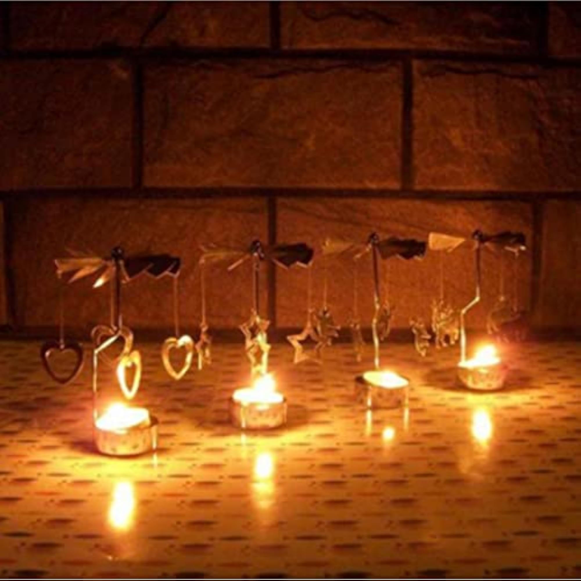 Christmas Decor Rotating Candle Holder