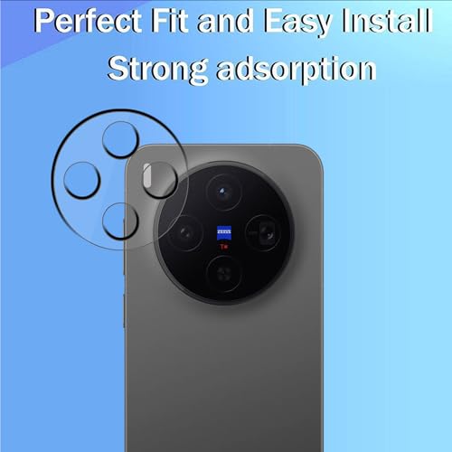 Image of amazon basics Camera Lens Protector for Vivo X300 5G (9H Hardness.Scratch Resistance) with Free Installation Kit - Pack of 2 Clear