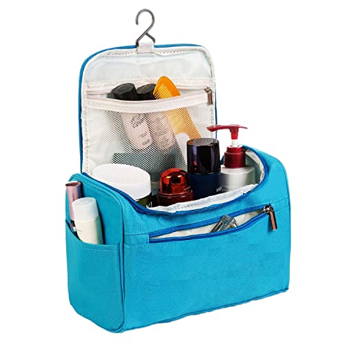 Image of Solid 15 Cms Cosmetic Pouch (M Cosmetic Bag Aqua Blue)