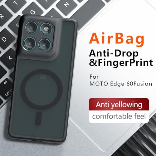 Image of Mobile Back Cover for Motorola Edge 70 5G, Matte PC Back Soft Bumper Shockproof Magnetic Support Mobile Back Case Cover (Motorola Moto Edge 70)