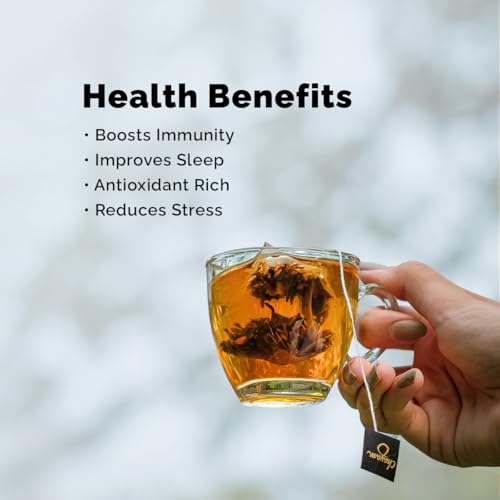 Image of Chayam Premium Organic Mango Peach Green Tea - 50g each | Exotic Blend With Peppermint, Orange Peel & Whole Leaf Rose Petals for Refreshing & Aromatic Taste with Fresh Natural Ingredients - Pack of 2