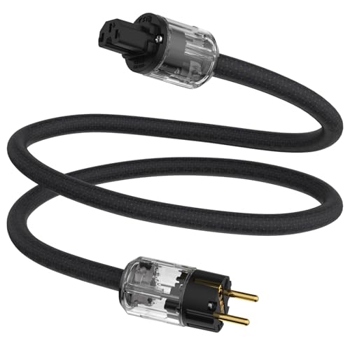 Cable de corriente HiFi Audio cable C15 de 1m para sistemas de sonido europeos