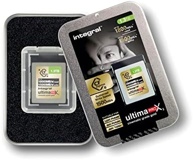 Integral 128GB CFexpress Memory Card Type B 2.0 8K RAW and 4K 120 FPS 1700MB/s Read 1600MB/s Write Speed Designed for the Cinematographer and Professional Photographer