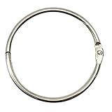 KINGFOREST 2 Inch (20 Pack) Loose Leaf Binder Book Rings, Heavy Duty Nickel Plated Steel Rings, Rust-Resistant Metal Key Rings for Index Cards, DIY Crafts, Recipe Organizers, Notebooks & Documents