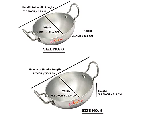 Set de 2 Kadhai de Aluminio Tamaño Muy Pequeño miniatura 2