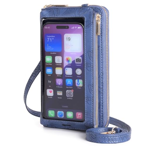 Image of GOIACII Phone Purse Crossbody Bags for Women Small Travel Wallet Touch Screen RFID Blocking