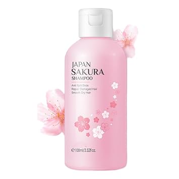 Cherry Blossoms Shampoo, Pink Moisturizing Shampoo for Thicker Stronger Hair - Volumizing Shampoo Simply Nourish with Scent Notes, Thickening Hair Care for Greasy Hair & Scalp Exfoliation