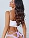 Avidlove Sexy Panties for Women Floral Lace Underwear Strappy Bikini Thongs Sheer Bow Lingerie Light Purple