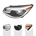 RustyVioum Headlamp Assembly for Kia Soul Halogen 2014 2015 2016-2019 Left Driver Side Halogen Headlight 92101-B2270,92101B2270,KI2502167