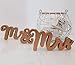 Produktbild Holzbuchstaben und Schild, Aufschrift "Mr & Mrs", Hochzeitsgeschenk, goldfarben