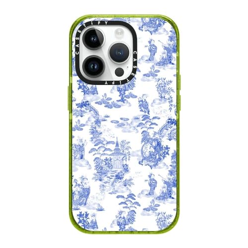 CASETiFY Impact iPhone 14 Pro Case [4X Military Grade Drop Tested / 8.2ft Drop Protection] - Moon Caravan Toile by Phannapast - Kiwi