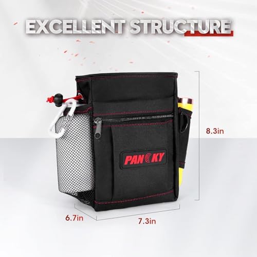 PANCKY Metal Detecting Finds Waist Pouch, Portable Multifunctional Bag, Finds Accessory Black — view 6
