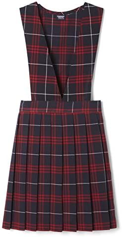 Girls Plaid V-Neck Jumper