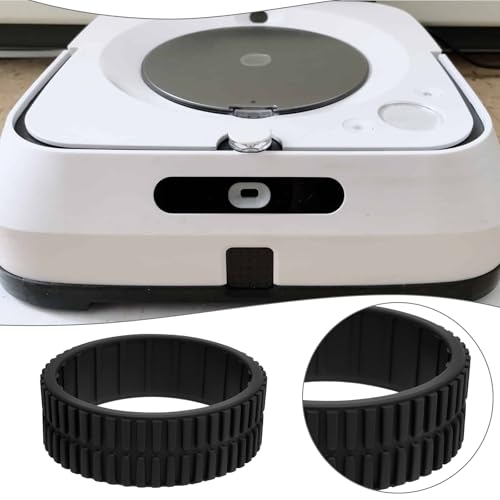 OTOTEC 2 Pcs Cleaning Robot Rubber Replacement Tires Compatible with i-Robot Braava Jet 240 241 244 Compatible with Mint 4200 4205 Robotic