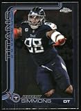 2025 Topps Chrome #289 Jeffery Simmons Tennessee Titans NFL Football Base Trading Card
