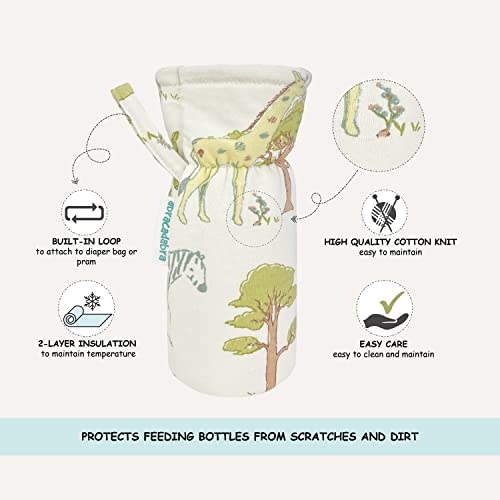 Image of abracadabra Cotton Bottle Modern Cover (Set Of 2) - Savanna, Multicolor