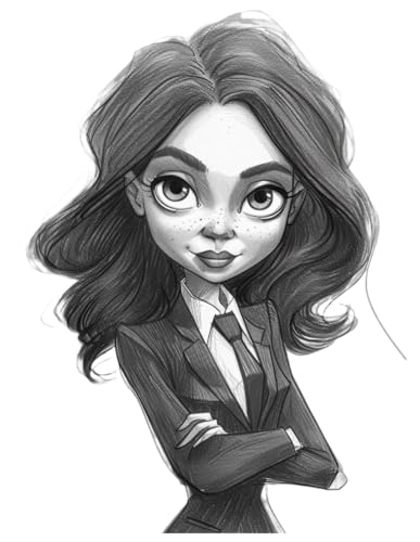 Career Caricatures: Professional, Career Woman, Lawyer, Barrister, Solicitor, Advocate, Attorney, Politician, Businesswoman: A4*Soft Cover Lined Notebook