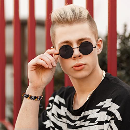 Honaoymd Triple Protection Bracelet,Tiger's Eye,Obsidian,Hematite For Protection,Bring Luck And Happiness, 8Mm Handmade Crystal Healing Bracelet For Women Men #TOP1