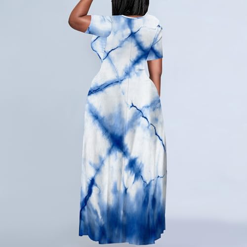 Image of Plus Size Maxi Dresses for Curvy Women T-Shirt Summer Sun Dresses Loose Fit