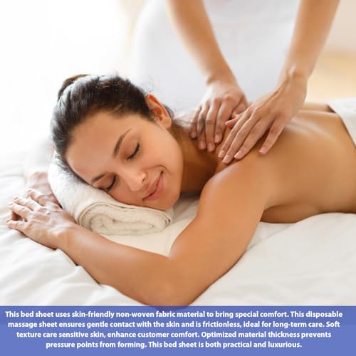 Couverture pour lits de massage jetable et résistante en non tissé blanc x100 - 4
