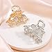 Vovii Bling Sparkling Rhinestone Hair Claw Clips for Women, Mini Sparkly Diamond Crystal Clips (Silver, Gold)
