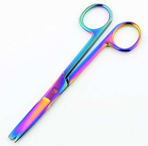 Nursing Scissors, 14.5cm Dressing Scissors, First Aid, Pet Grooming, Home Use (Multi - Titanium, 14cm STR Sharp/Blunt)