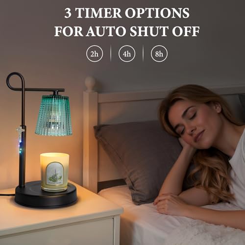 Candle Warmer Lamp with Timer Dimmer, Adjustable Height Wax Warmer Lamp for Jar Candle, Wax Melter House Warming Gifts New Home Décor, Birthday Gifts for Women Mom (Gold) - Image 6