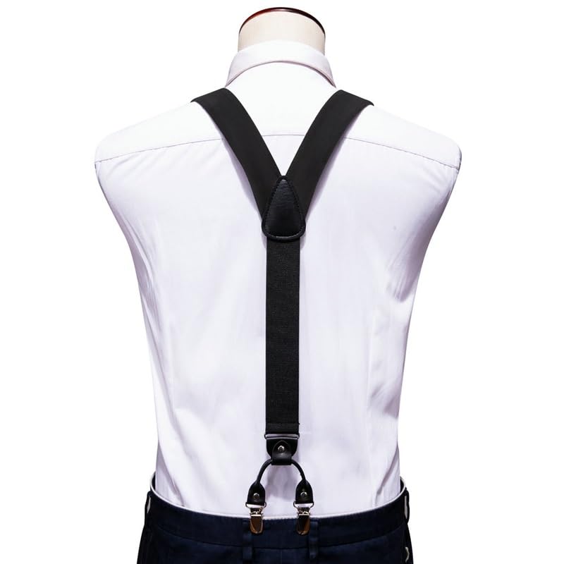 Set formal hombre: tirantes, pajarita, pañuelo y gemelos miniatura 5