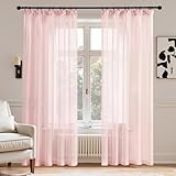 Funktion: Die Gardinen sind transparent und weich. Schnützen Sie Ihre Privatsphäre und genießen Sie natürliches Licht.