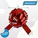 InstaBows 18-Inch Red Metallic Giant Gift Bow - Large Car Bow for Big Gifts, Cars Or Trucks, or Extra-Large Christmas Presents (3 Bows, Red)