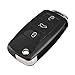 Price comparison product image Kelay V-W Key Cover Case 3 Buttons Folding Flip for V-W Golf Polo Touran Sharan Leon Octavia Car Accessories Key Fob Replacement-with Blade