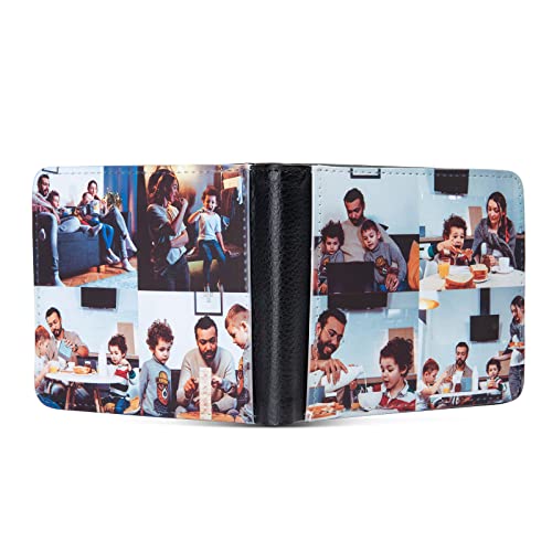 Personalized Wallets for Women Photo Engraved PU Leather Bifold, Custom Wallet for Men Customized Color Photo Wallets for Lover Family Anniversary Birthday Valentine's Day Graduation Gift (8 photo)