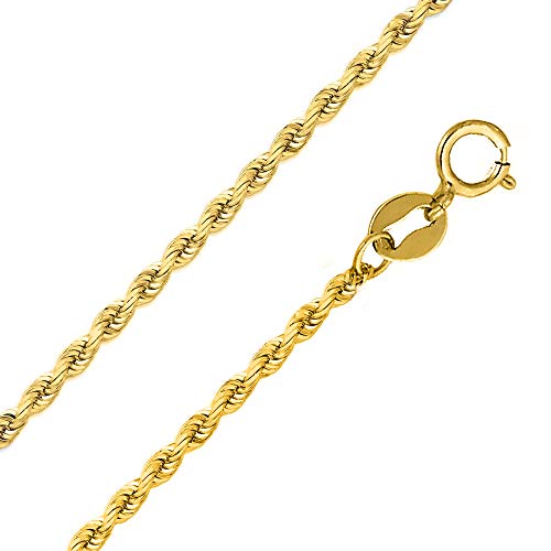 14k Yellow Gold 1.2-mm Singapore Pendant Chain Necklace (22 inch)