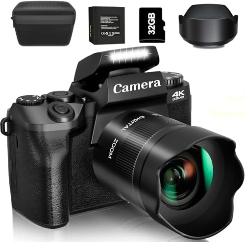 Fotocamera digitale 4K 64MP, camera con touchscreen da 4,0", zoom